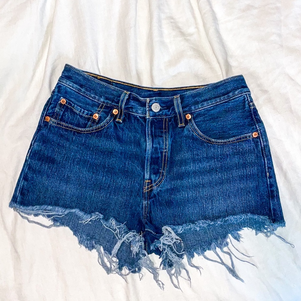 Levi’s 501 Dark Wash Denim Shorts